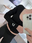 Puma crop top bluzka długi rękaw dekold M
