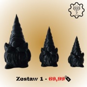 Krasnal (Skrzat) Świąteczny - Zestaw 1 - Czarny