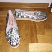 Spanish bailarinas super wygodne srebrne