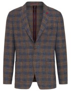 Lavard włoska wełna marynarka Luis Tollegno Check Brown (r.54)