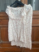 H&M nowy komplet bluzka top spódnica midi kwiaty floral