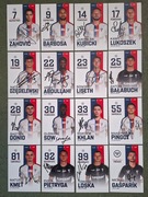 Górnik Zabrze karty klubowe oryginalny autograf