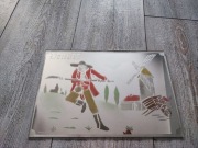 Francuskie lusterko z nadrukiem Vintage wiejski krajobraz