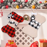 2 szt dużych skarpet świątecznych w kształcie kośc