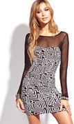 Wyróżniająca się sukienka bodycon w geometryczne wzory  Forever 21 r. M