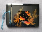 Album vintage, tradycyjne zdobienie „Fish”, laka, Wietnam, lata 60-te