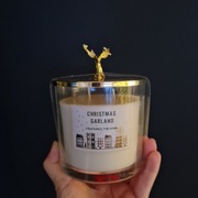 Świeca zapachowa Christmas Garland Świąteczna girlanda złoty renifer Nowa