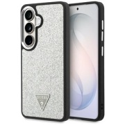 Guess Fixed Glitter Triangle MagSafe - Etui Samsung Galaxy S26 (srebrny)