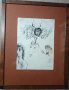 A.UNIECHOWSKI,Wariacja mitologiczna,tusz,akwarela