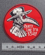 Naszywka -Lekarz Dżuma - Party like it's 1347  (rewers z klejem)