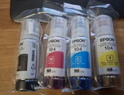 Oryginalny komplet 4 tuszy model 104 do drukarki Epson.