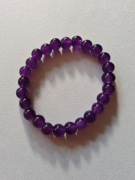 Bransoletka z naturalnego ametystu | 7 mm | Fioletowa | Nowa