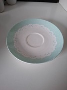 home&you biały niebieski talerz spodek biały talerzyk ceramiczny ceramika