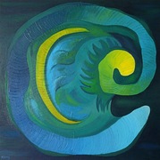 cykl "Wzrastanie" - abstrakcja, malarstwo olejne