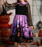 Sukienka Halloween strój bal przebranie kostium NOWA 134 140 128 146 152