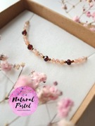 Bransoletka z kamieni naturalnych granat, kamień słoneczny