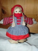 dziewczynka świąteczna figurka vintage retro 16 cm 