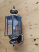 kinkiet ścienny metalowo - szklany latarenka