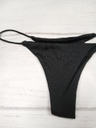 Majtki stringi czarne bezszwowe elastyczne minimalistyczne M