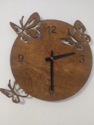 Stylowy zegar ścienny "MOTYLI"