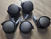 Kółka obrotowe twarde do fotela biurowego fi 50