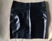Czarna spódnica mini latex 100% guma r. S/M