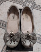 Baleriny, buty rozm 38 Venezia skóra szare cieniowane