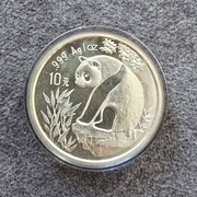 1993 Panda Chiny 10 Yuan 1oz srebrna
