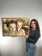 Portret, obraz ze zdjęcia na drzewie na zamówienie