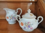 Porcelana Rosenthal jakości z cukierniczką koronową dzbankiem na mleko