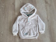 Kremowa bluza polarowa z kapturem r. 86/92