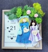 Ramka makrama , dzień babci i dziadka 