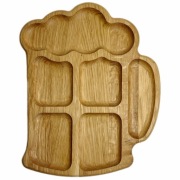 DREWNIANA TACKA do serwowania – Kufel Piwa – DĘBOWA 30x23 cm