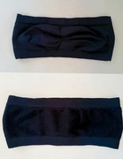 Biustonosz sportowy opaska Top sportowy czarny bez ramiączek tuba rozm. S