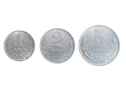 Mongolia zestaw 3 monet 1,2,5 mongo 1980 rok