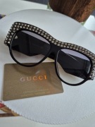 Okulary przeciwsłoneczne Gucci typ Aviator z kryształkami Swarovskiego