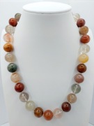 Magiczny Naszyjnik: Kwarc Rutylowy (Włosy Wenus) – Duże Kule (48 cm)