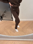 Legginsy ciągliwe bawełniane prążkowane 36 