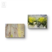 Kompozycja prac akwarela leśna