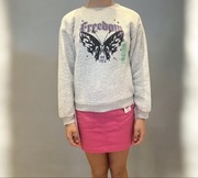 Szary dziecięcy sweatshirt z motylem Primark 146 cm