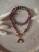 Naszyjnik choker 43 cm jaspis cesarski lunula 