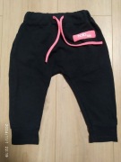 Spodnie baggy, dziewczęce, bawełniana dzianina dresowa, Holo Kids, r.86/92