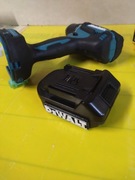 Adapter z aku DeWalt XR18V do sprzętu Makita 18VLXT z usb i latarką 