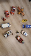 Playmobil auta duży zestaw samolot łódź auta grają świecą 