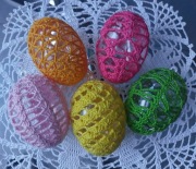 Jajka szydełkowe 5 sztuk zestaw nr 4