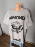 Ramones t-shirt damski XXL loose fit kremowy 