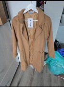 D-look płaszcz damski brązowy klasyczny bez kaptura rozmiar M