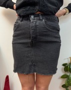 Spódnica jeansowa mini czarna jeans spódniczka Gina Tricot rozmiar 36 S