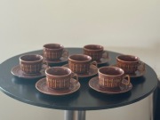 Unikatowy serwis kawowy "Gofry" (PRL) - nigdy nie używany!