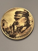 Piłsudski. Mosiądz fi 38 mm. Gyges
